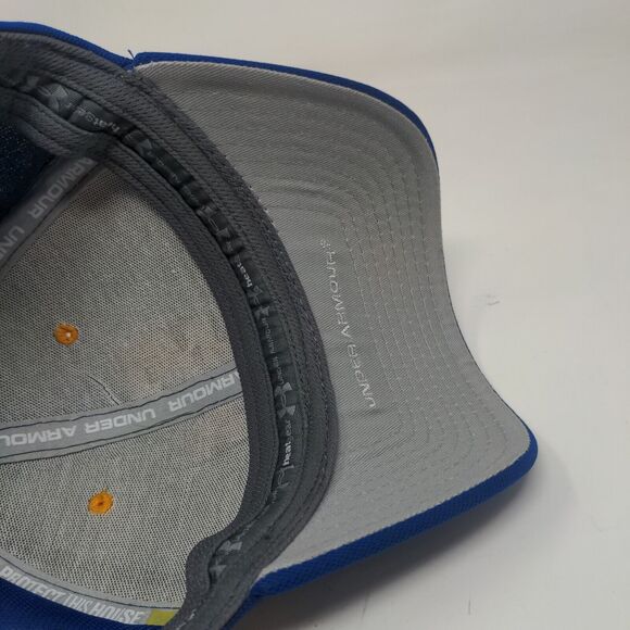 Under Armour Mens Strapback Hat Blue S-M Embroidered SM Stallions Logo Polyester - Picture 7 of 9